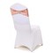 Metallic Silver Spandex Chair Sashes with Round Buckles for Wedding Decor
